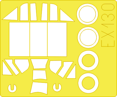 Eduard EX130 1/48 Paint Mask for TAMIYA Bf 109E-4/7 Canopy Mask Set