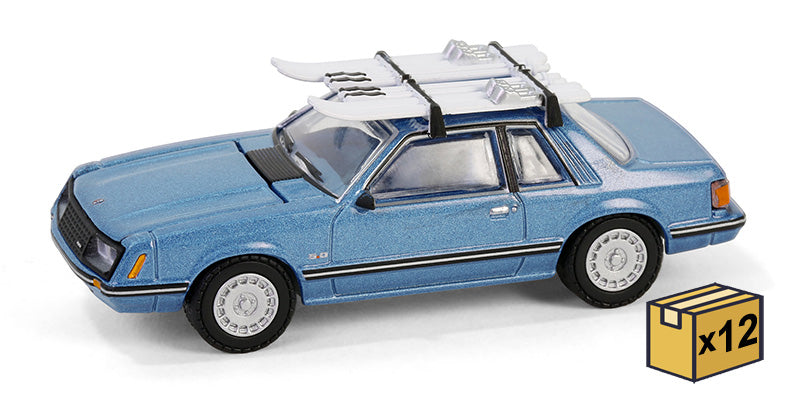 Greenlight 30510-CASE 1/64 Scale 1981 Ford Mustang Ghia Coupe