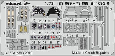 Eduard SS669 1/72 Bf 109G-6 for Tamiya Photo Etch Detail Set
