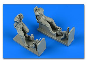 Aerobonus 320093 1/32 WWII Soviet IL2m3 Pilot & Gunner w/Seats