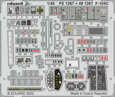 Eduard FE1267 1/48 F-104C for Kinetic Photo Etch Detail Set