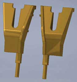 Cal Scale 687 Ho Dw Rerailer Pair L + R