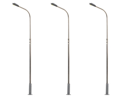 Faller 180100 HO Scale LED Streetlight, Cold White, 3 pcs