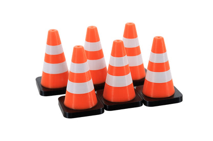 3D To Scale 24-110-3C 1/24 Traffic Cones, 6 Pack