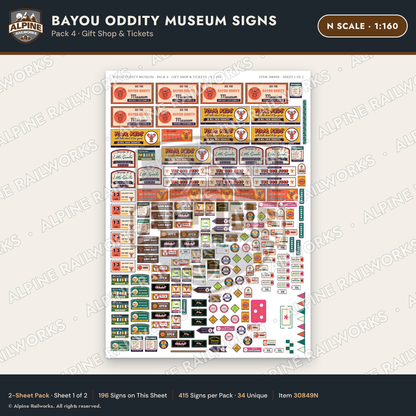 Alpine Railworks 30849N N Scale Roadside Signs - Oddity Museum