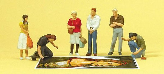 Preiser 10549 HO Scale Working People Street Artists & Onlookers