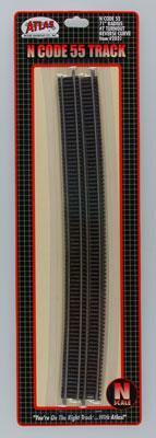 Atlas Model Railroad 2031 N Scale Code 55 Track 71" Radius Full Curve pkg(6)
