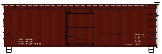 Accurail 1497 Ho 36'Dblsht Bxcar Stlend Data