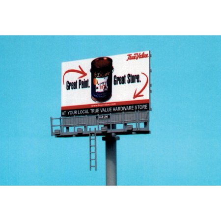 Blair Line 1434 N Scale Laser-Cut Wood Billboard Frame, Lamp Shades 2 Signs Kit