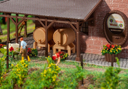 Faller 180972 HO Scale 2 Wooden Casks and 2 Tubs Kit