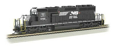 Bachmann 67027 HO Scale EMD SD40-2 - Standard DC -- Norfolk Southern #6160 (black, white, Horse Head Logo)
