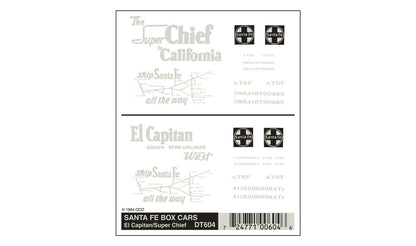 Woodland Scenics DT604 All Scale Santa Fe Box Cars-Passenger