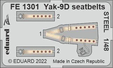 Eduard FE1301 1/48 Yak-9D Seatbelts Steel for Zvezda
