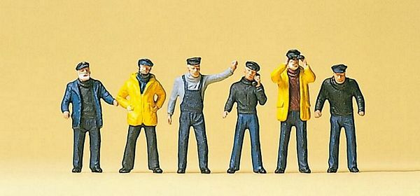 Preiser 10353 HO Scale People Working -- Ship's Crewmen pkg(6)