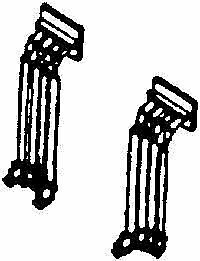 Details West MU-265 HO Scale MU Cables -- 4-Cluster, All Roads pkg(4)