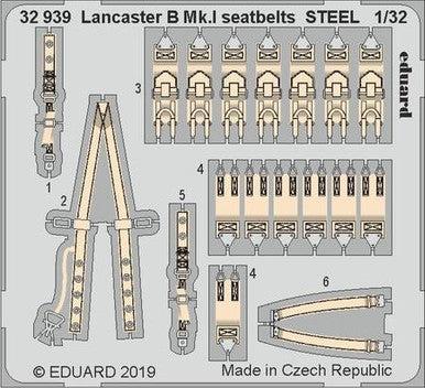 Eduard 32939 1/32 Seatbelts Lancaster B Mk. I Steel for HKM