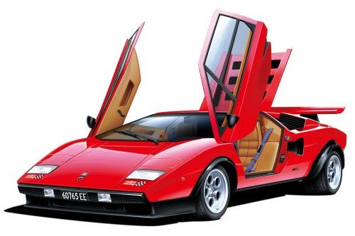 Aoshima 63361 1/24 1975 Lamborghini Wolf Countach Version 1 Sports Car