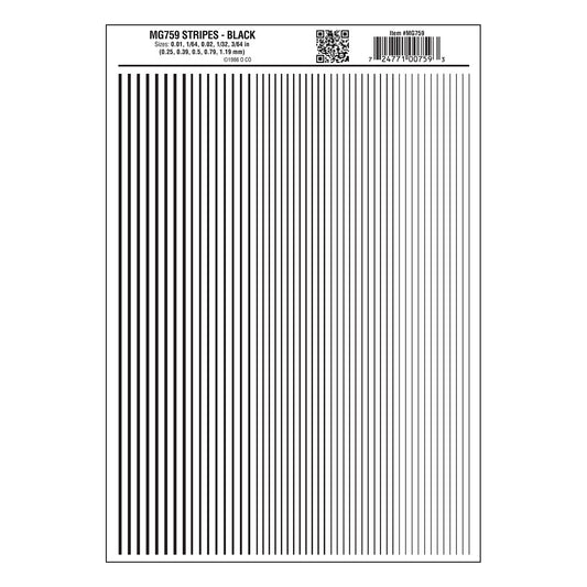 Woodland Scenics MG759 All Scale Stripes Black
