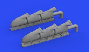 Eduard 648668 1/48 Aircraft- Spitfire Mk V Three-Stacks Exhausts Fishtail for ED