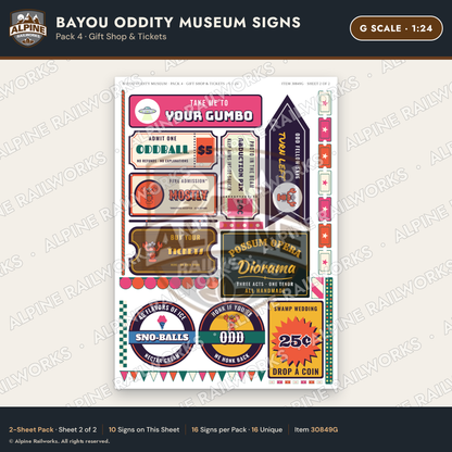 Alpine Railworks 30849G G Scale Roadside Signs - Oddity Museum
