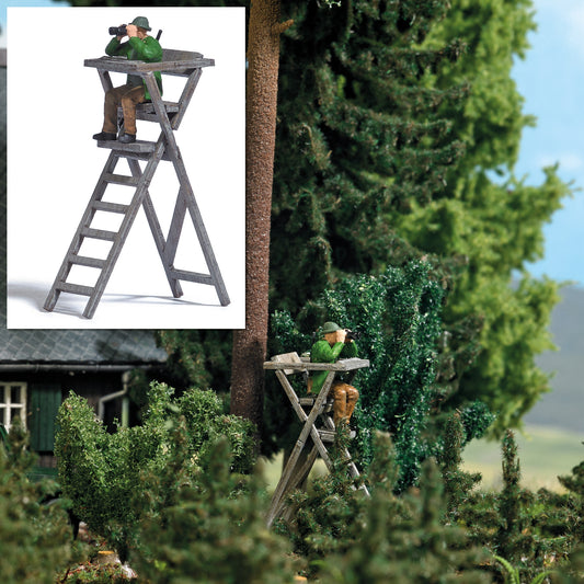 Busch 7957 HO Scale Hunter in Raised Stand Scene