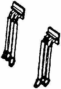 Details West MU-266 HO Scale MU Cables -- 3-Cluster, All Roads pkg(4)