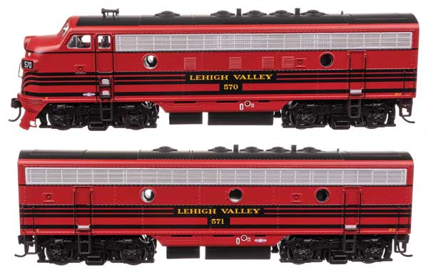 Walthers Mainline 11407 HO Scale EMD F7 A-B Set - Standard DC -- Lehigh Valley #