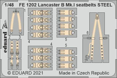 Eduard FE1202 1/48 Lancaster B Mk.I Seatbelts Steel for HKM