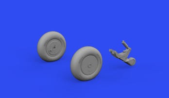 Eduard 648808 1/48 Aircraft- A6M3 Wheels w/Smooth Tire for EDU (Resin)