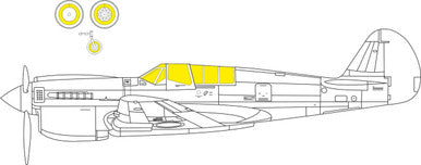 Eduard EX817 1/48 Mask P-40N for ACY Canopy Mask Set
