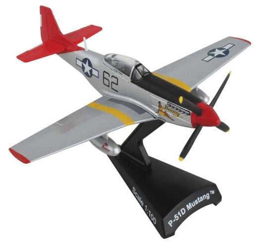 Daron PS5342-11 1/100 P-51D Mustang Bunny Red Tail Diecast