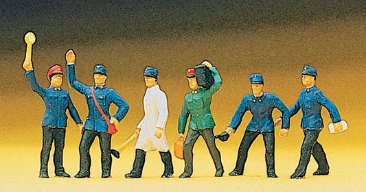 Preiser 10010 HO Scale Railway Personnel Figure Set (6)