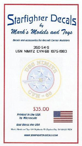 Starfighter Decals 35054s 1/350 - USS Nimitz CVN68 1975-83 Deck