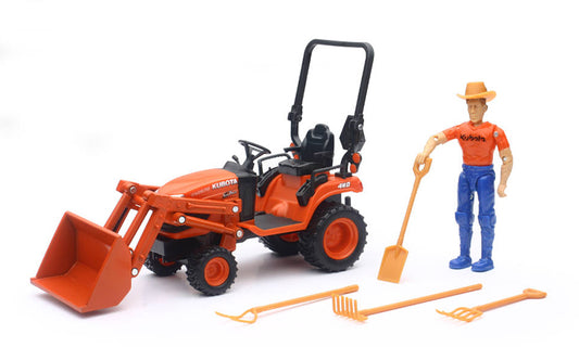 New Ray SS-33433 1/18 Kubota 4WD Lawn Tractor with Loader