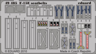 Eduard 49485 1/48 Photo Etch F-15E Seatbelts for ACADEMY 12215