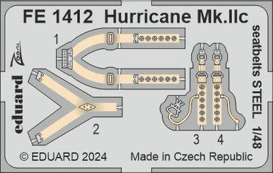 Eduard FE1412 1/48 Hurricane Mk.IIc Seatbelts STEEL Zoom Set