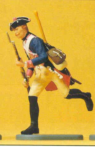 Preiser 54136 1/24 Scale Prussian Army Circa 1756 7th Infantry Musketeer Running