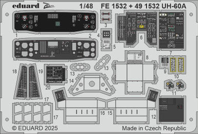Eduard FE1532 1/48 UH-60A Zoom Set Zoom Photo Etch Set