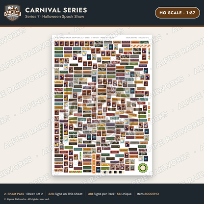 Alpine Railworks 30007HO HO Scale Carnival Signs