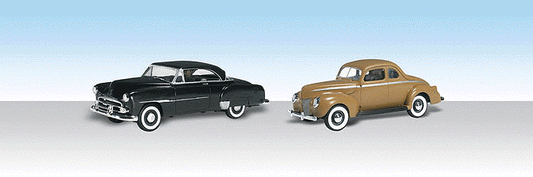 Woodland Scenics 5536 HO Scale AutoScenes(R) - Assembled -- Cruisin' Coupes (2)