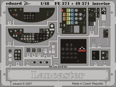 Eduard FE371 1/48 Lancaster Interior for Tamiya