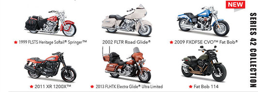 Maisto 31360AP-SET 1/18 Scale Harley-Davidson Series 42 Six-Piece Set