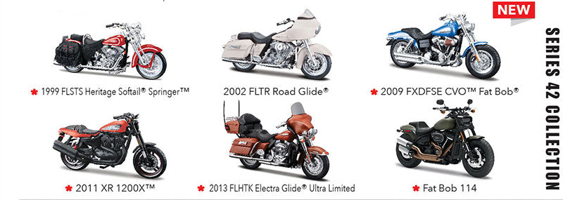 Maisto 31360AP-SET 1/18 Scale Harley-Davidson Series 42 Six-Piece Set