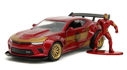 Jada Toys 30309 2016 Chevrolet Camaro with Iron Man Figure