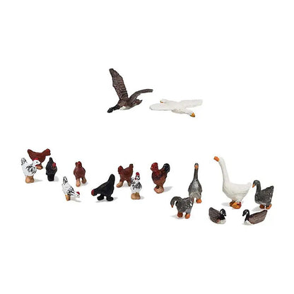woodland scenics a1968 ho scale geese and chickens