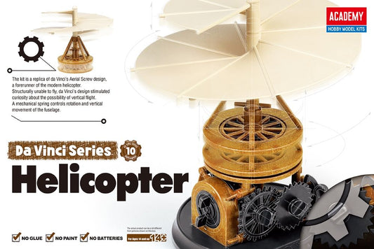 Academy 18159 DaVinci Helicopter (Approx 9" T) (Snap)