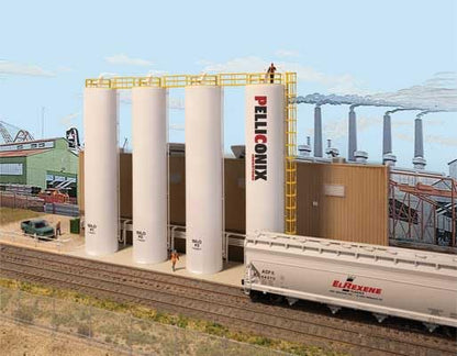 Walthers Cornerstone 4146 HO Plastic Pellet Plant Background