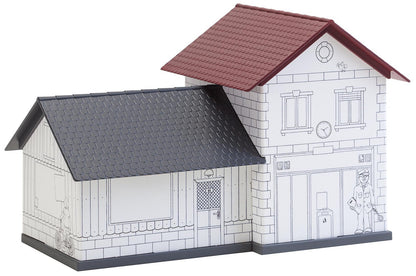 Faller 150110 HO Scale Basic Station Paintable Cardstock Kit