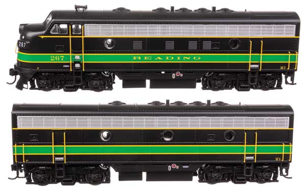 Walthers Mainline 11414 HO Scale EMD F7 A-B Set - Standard DC -- Reading #267A/2