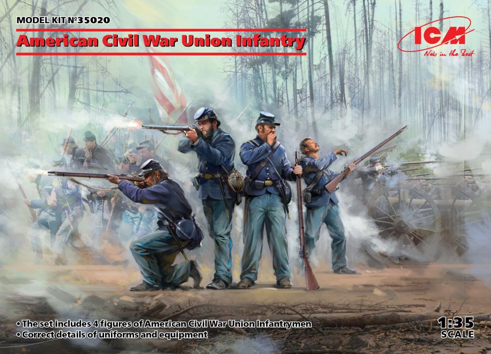 ICM Models 35020 1/35 American Civil War Union Infantry (4)